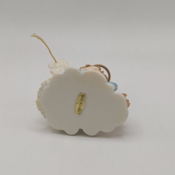 HollyDay Angels Ashton Drake Heirloom Feeding Bunny Bird Christmas Ornament - Picture 5 of 5